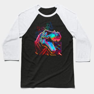 T-Rex Neon ROAR! Baseball T-Shirt